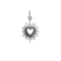 Nina Designs Sterling Silver Small Open Radiant Heart Charm 22x12mm