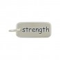 Sterling Silver Word Charm - Strength 18x7mm