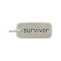 Sterling Silver Word Charm - Survivor 18x7mm