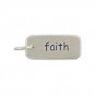 Sterling Silver Word Charm - Faith 18x7mm