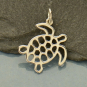 Sterling Silver Sea Turtle Charm - Openwork