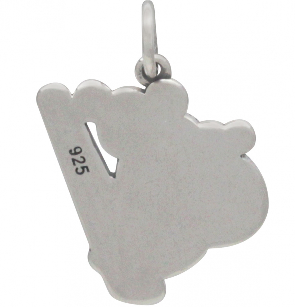 Sterling Silver Mom and Baby Koala Charm 21x13mm