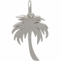 Sterling Silver Large Palm Tree Charm - Cutout