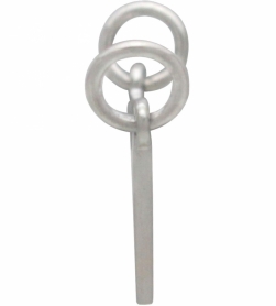 Sterling Silver Rectangle Dandelion Pendant Festoon