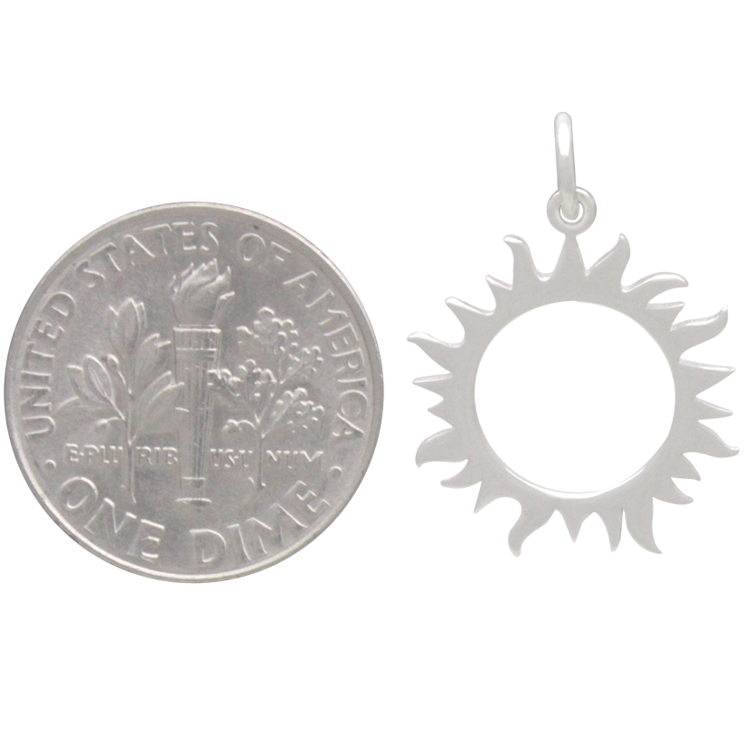 Sterling Silver Eclipse Charm - Sun Charm