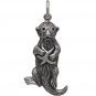 Sterling Silver Sea Otter Charm with Starfish