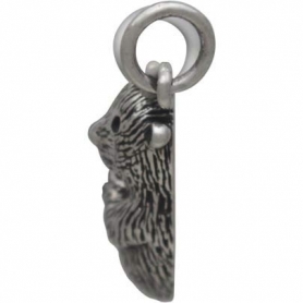 Silver Mama and Baby Sea Otter Pendant Festoon 