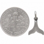 Sterling Silver Small Whale Tail Charm - Ocean Charm