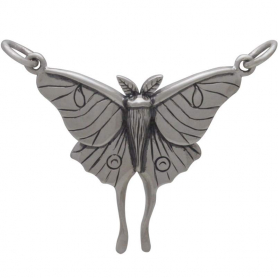 Sterling Silver Luna Moth Pendant Festoon