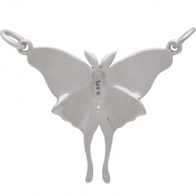Sterling Silver Luna Moth Pendant Festoon