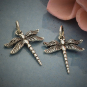 Sterling Silver Small Detailed Dragonfly Charm