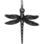 Sterling Silver Small Detailed Dragonfly Charm