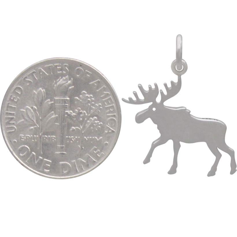 Sterling Silver Moose Charm