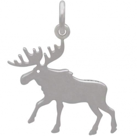Sterling Silver Moose Charm
