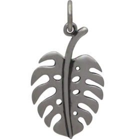 Sterling Silver Monstera Leaf Charm