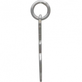 Sterling Silver Mommy Cat Charm with Heart Cutout