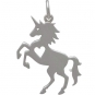 Sterling Silver Unicorn Charm with Heart Cutout