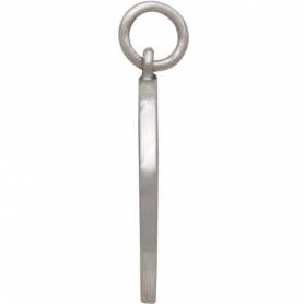 Sterling Silver Etched Oak Tree Charm