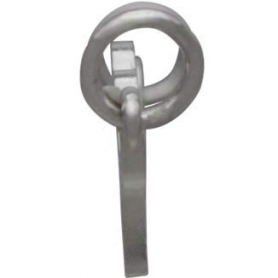 Sterling Silver Mama and Two Baby Elephant Pendant 12x45mm