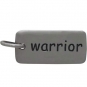 Sterling Silver Word Charm - Warrior 18x7mm