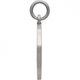 Sterling Silver Mountain Charm w Moon Phase Cutouts