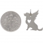 Sterling Silver Angel Dog Charm