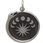 Sterling Silver Ouroboros Charm with Moon Phases