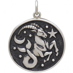 Sterling Silver Astrology Capricorn Pendant