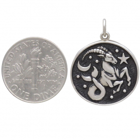Sterling Silver Astrology Capricorn Pendant