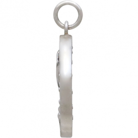 Sterling Silver Astrology Aquarius Pendant