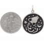 Sterling Silver Astrology Aquarius Pendant