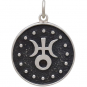 Sterling Silver Astrology Aquarius Pendant