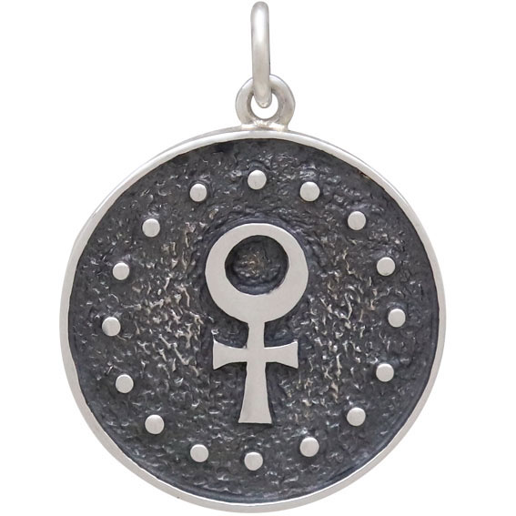 Sterling Silver Astrology Taurus Pendant 24x18mm