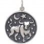 Sterling Silver Astrology Taurus Pendant