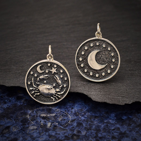 Sterling Silver Astrology Cancer Pendant