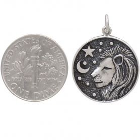 Sterling Silver Astrology Leo Pendant
