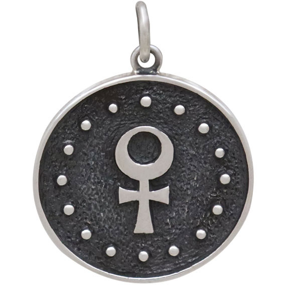 Sterling Silver Astrology Libra Pendant 24x18mm