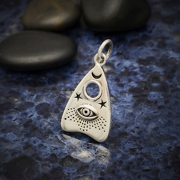 YFN Ouija Necklace Sterling Silver Ouija Board Pendant Triple Moon Goddess/Evil Eye/Raven Jewelry Witch Gothic Gifts for Women Girls