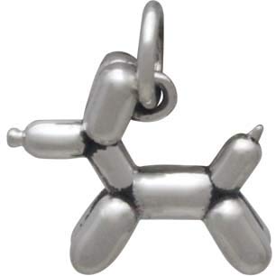 Sterling Silver Balloon Dog Charm