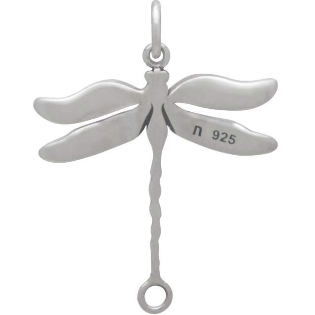 Sterling Silver Detailed Dragonfly Link 27x21mm