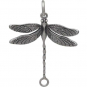 Sterling Silver Detailed Dragonfly Link 27x21mm