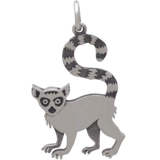Sterling Silver Lemur Charm