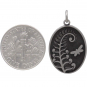 Sterling Silver Fern Charm with Butterfly