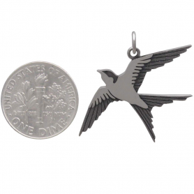 Sterling Silver Swallow Pendant