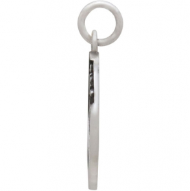 Sterling Silver Snow Cap Mountain Charm with Moon 