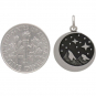 Sterling Silver Snow Cap Mountain Charm with Moon 