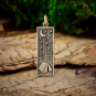 Sterling Silver Rectangle Camping Charm with Tent