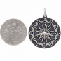 Sterling Silver Sun and Moon Mandala Pendant