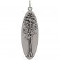 Sterling Silver Oval Sequoia Tree Pendant