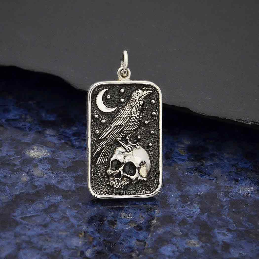Raven Charm for Jewelry Design or Bracelets 